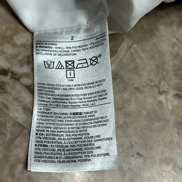 Banana Republic dress women size 2. White ,black , abstract, shift ,line,mini - Picture 9 of 12